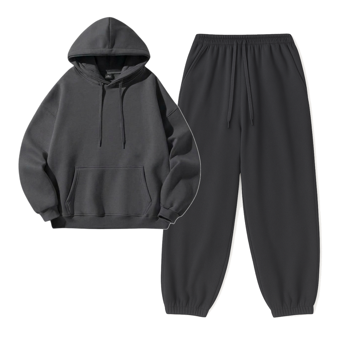 Charcoalgrey Sweatpant With Hoodie