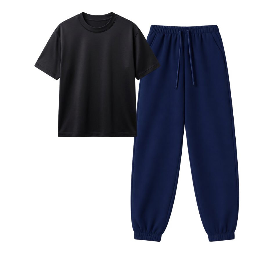 Navyblue Sweatpant With Regular T-Shirt