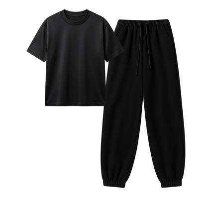Black Sweatpant With Regular T-Shirt