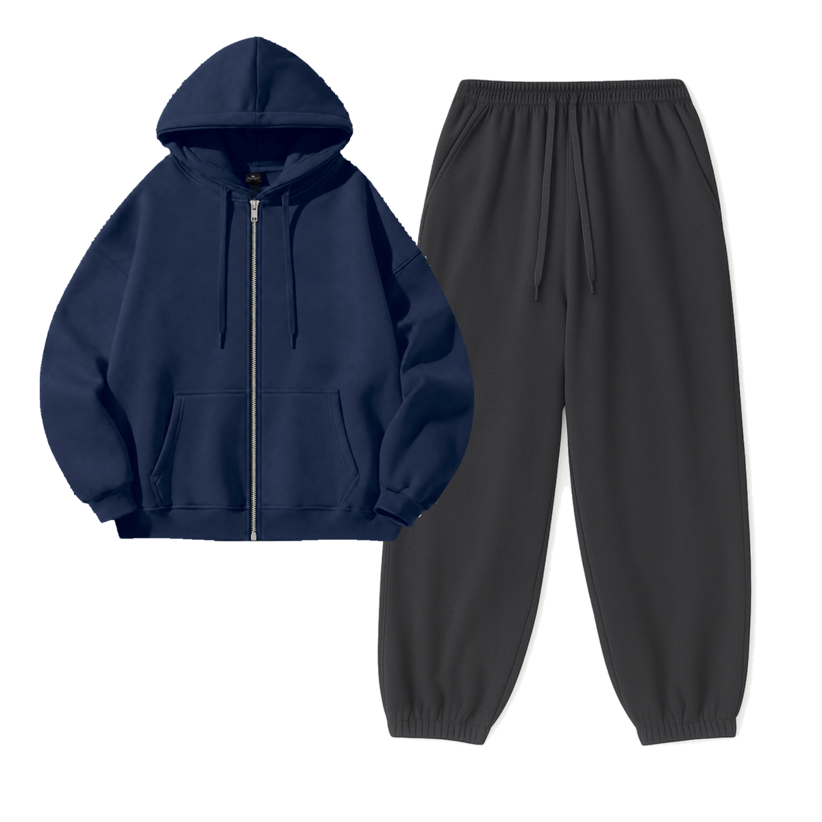 Charcoalgrey Sweatpant With Zipper