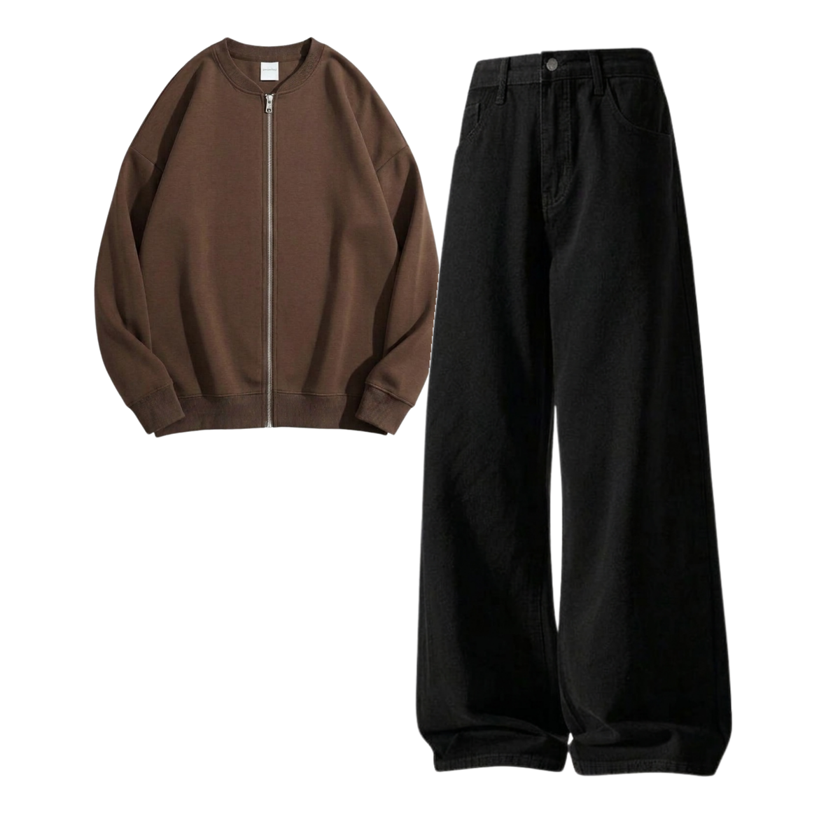 Black Baggy Jeans With Zweat
