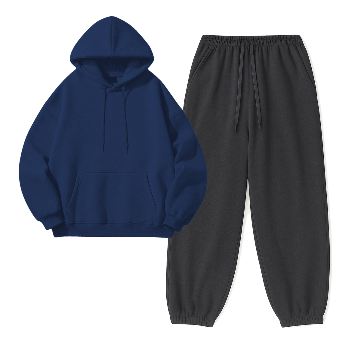 Charcoalgrey Sweatpant With Hoodie