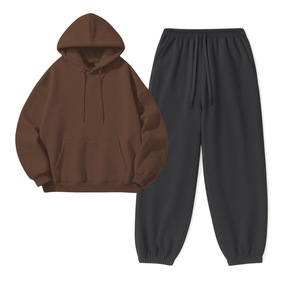 Charcoalgrey Sweatpant With Hoodie