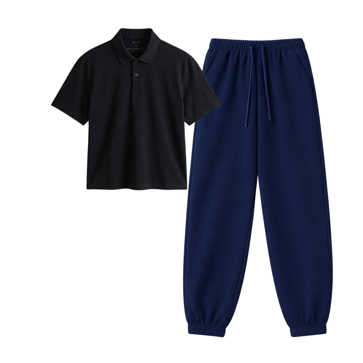 Navyblue Sweatpant With Crop Polo