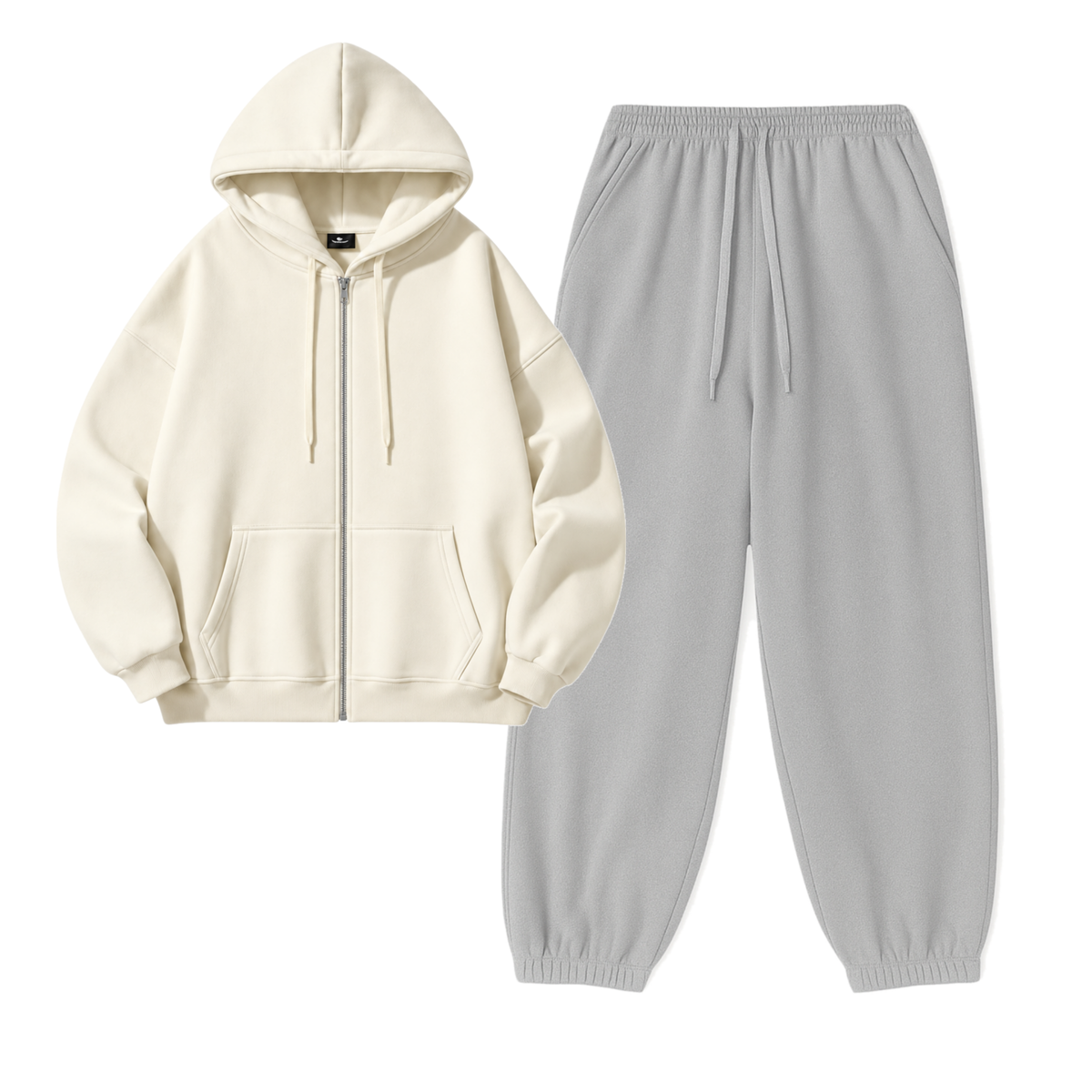 Lightgrey Sweatpant With Zipper