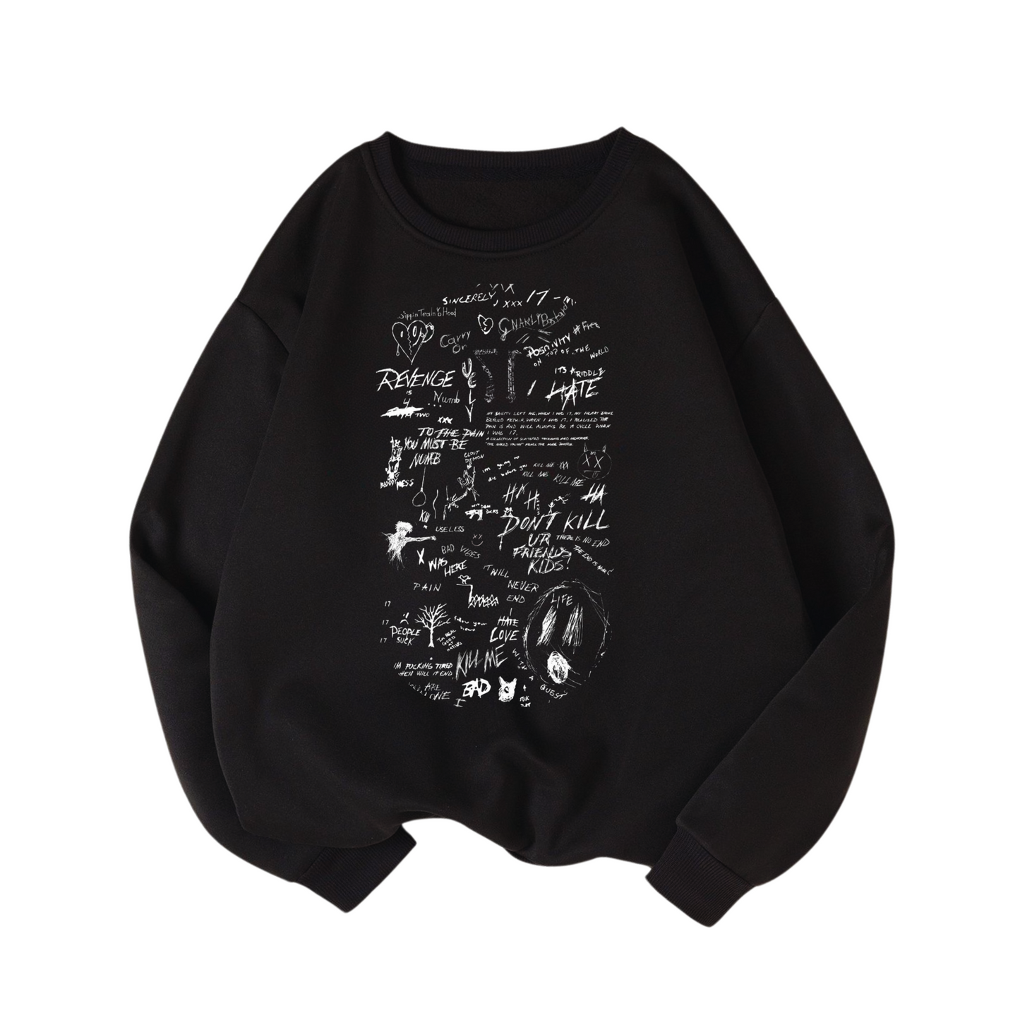 Black Mix Feelings Sweatshirt