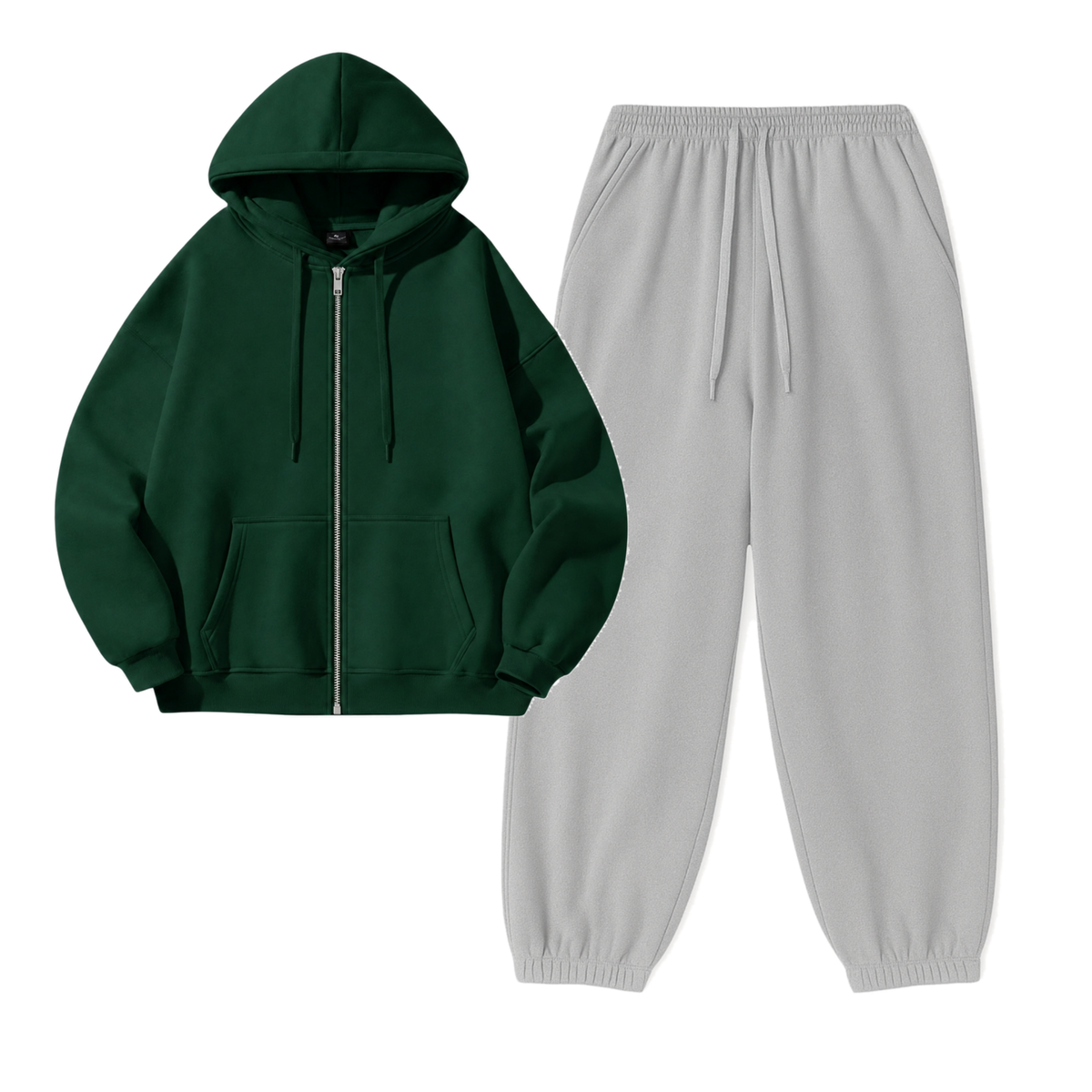 Lightgrey Sweatpant With Zipper
