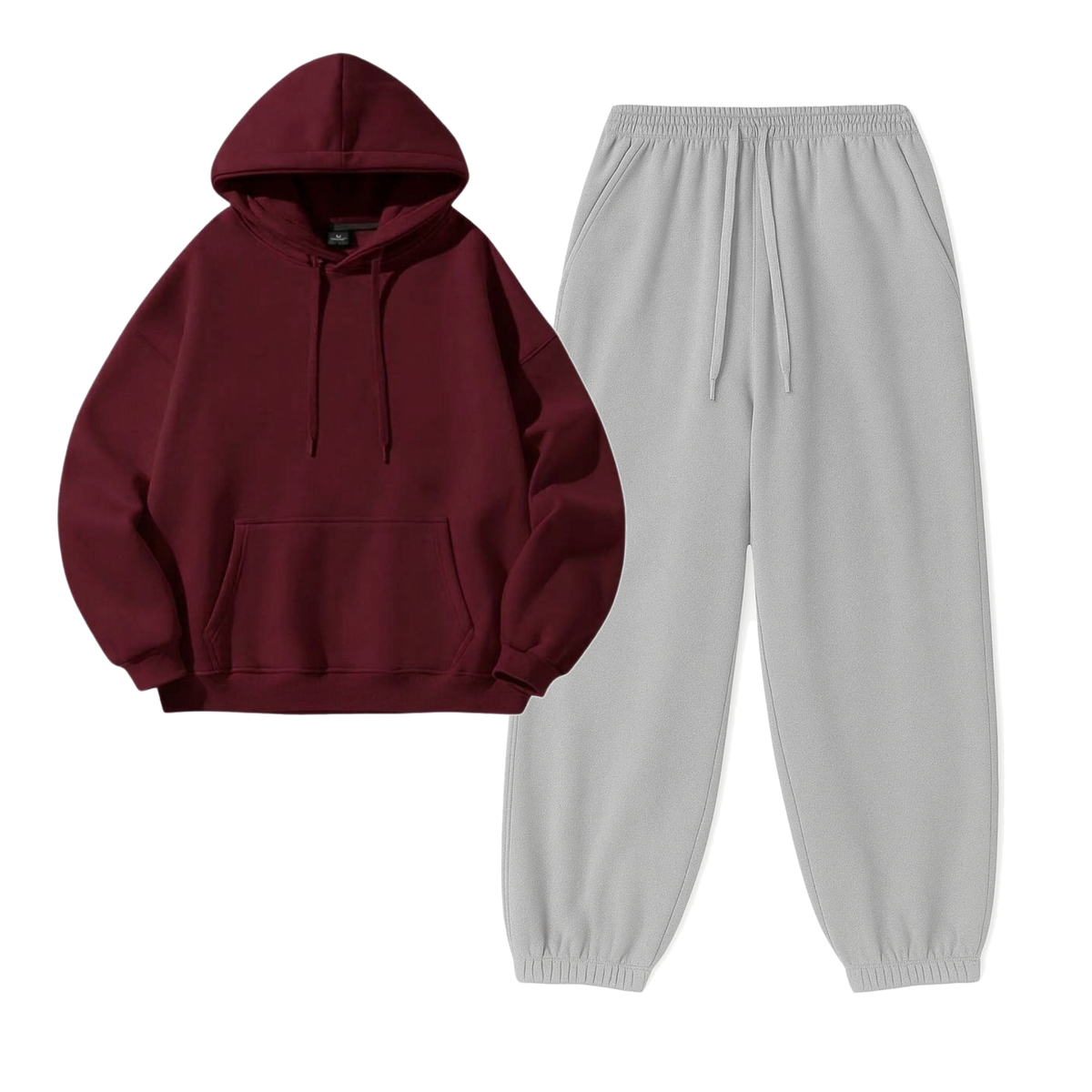 Lightgrey Sweatpant With Hoodie