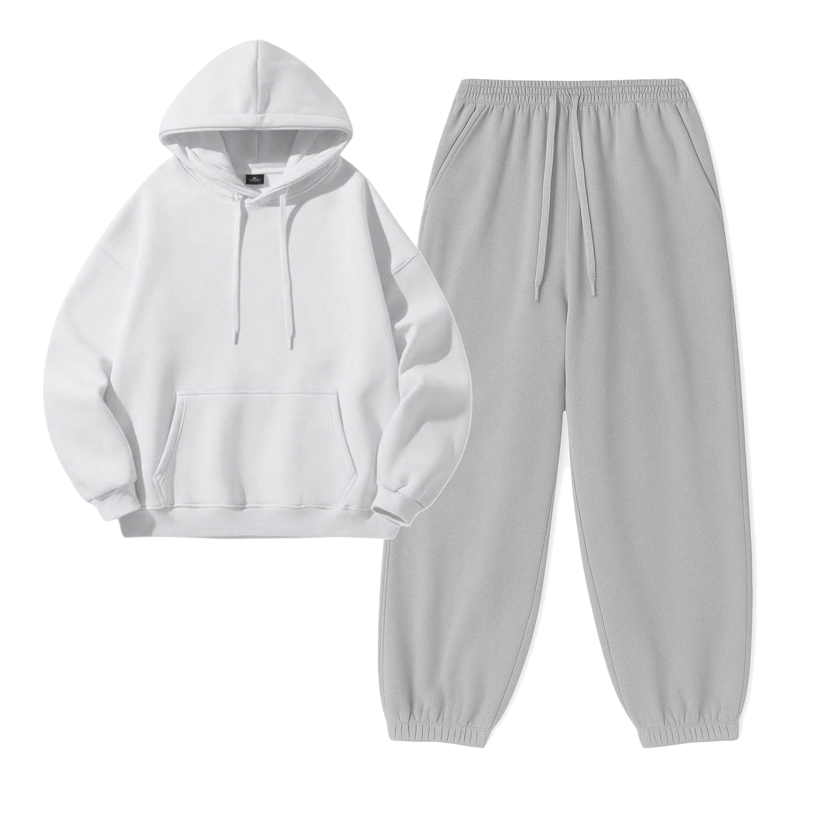 Lightgrey Sweatpant With Hoodie