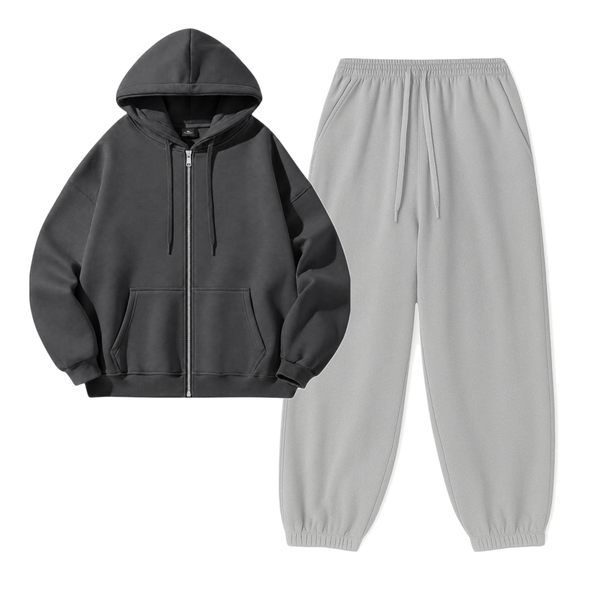 Lightgrey Sweatpant With Zipper