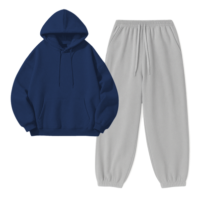 Lightgrey Sweatpant With Hoodie