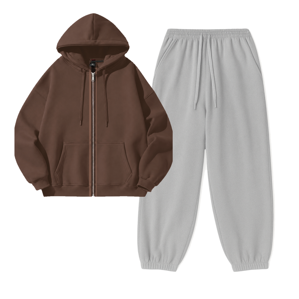 Lightgrey Sweatpant With Zipper