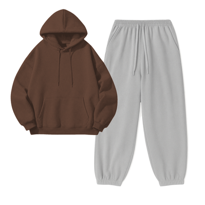 Lightgrey Sweatpant With Hoodie