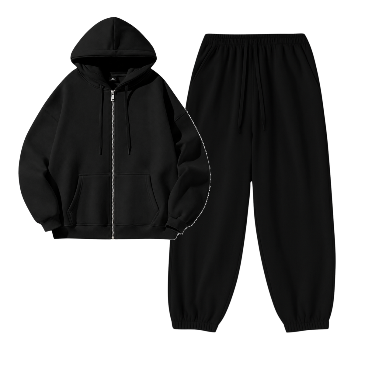 Black Sweatpant With Zipper