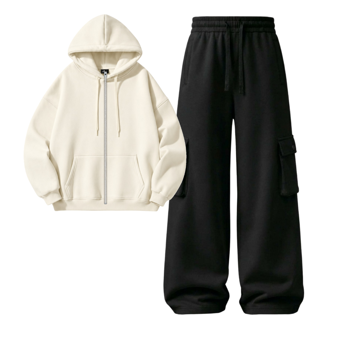 Black Cargo With Zipper