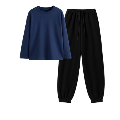 Black Sweatpant With Full Sleeves T-Shirt