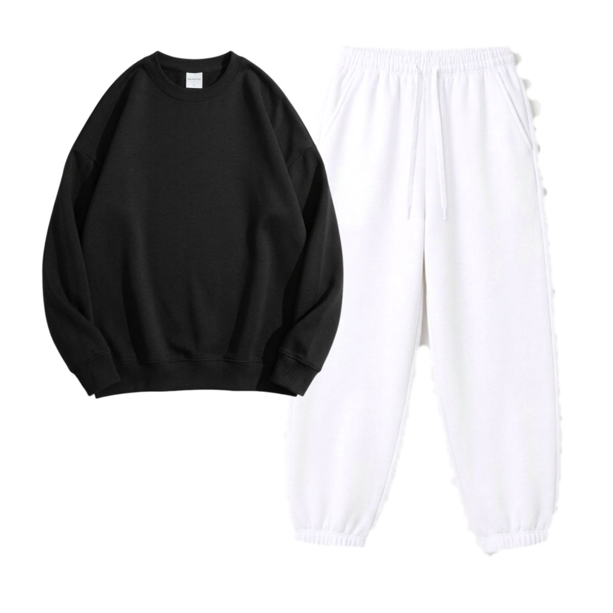 White Sweatpant With Sweatshirt