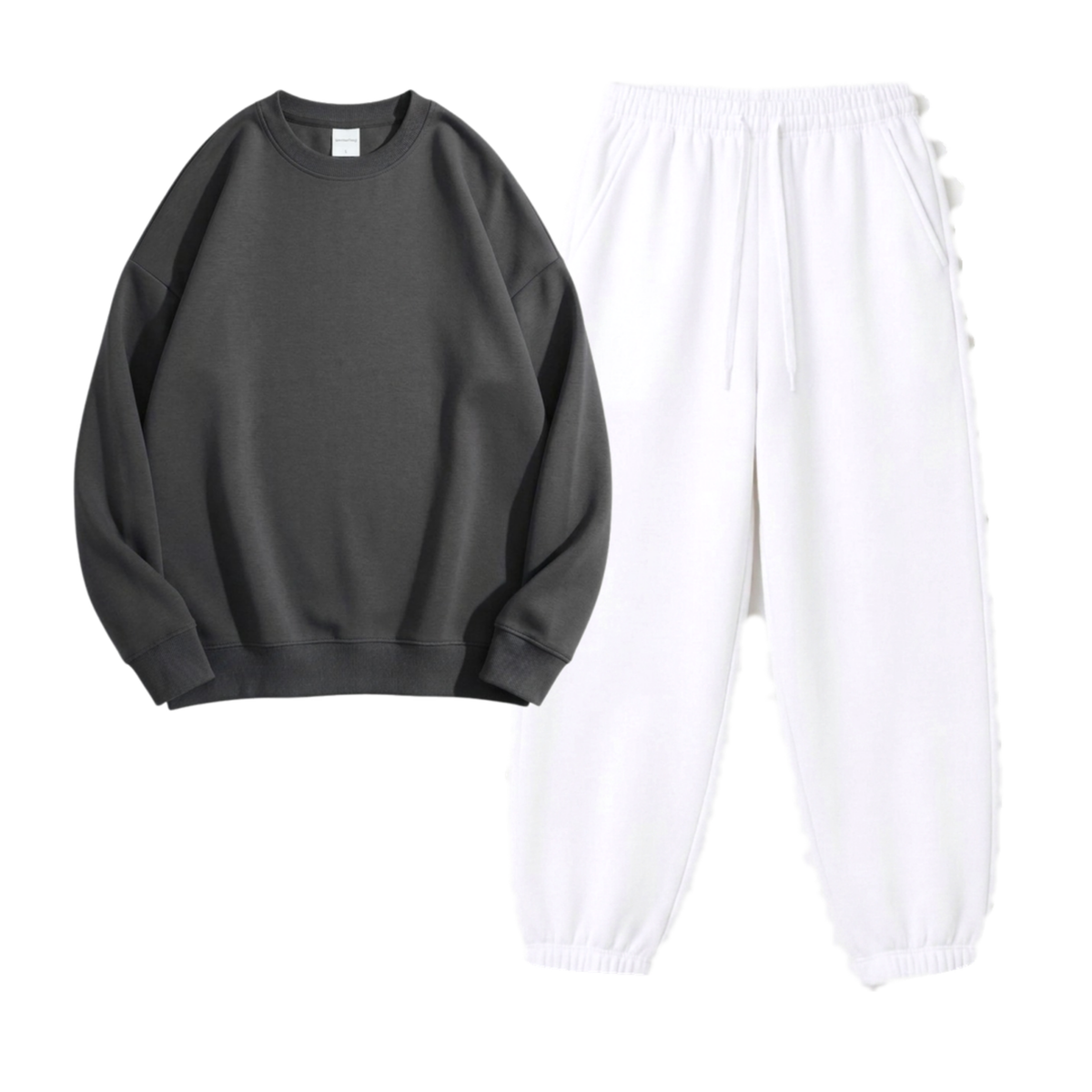 White Sweatpant With Sweatshirt