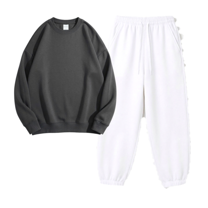 White Sweatpant With Sweatshirt