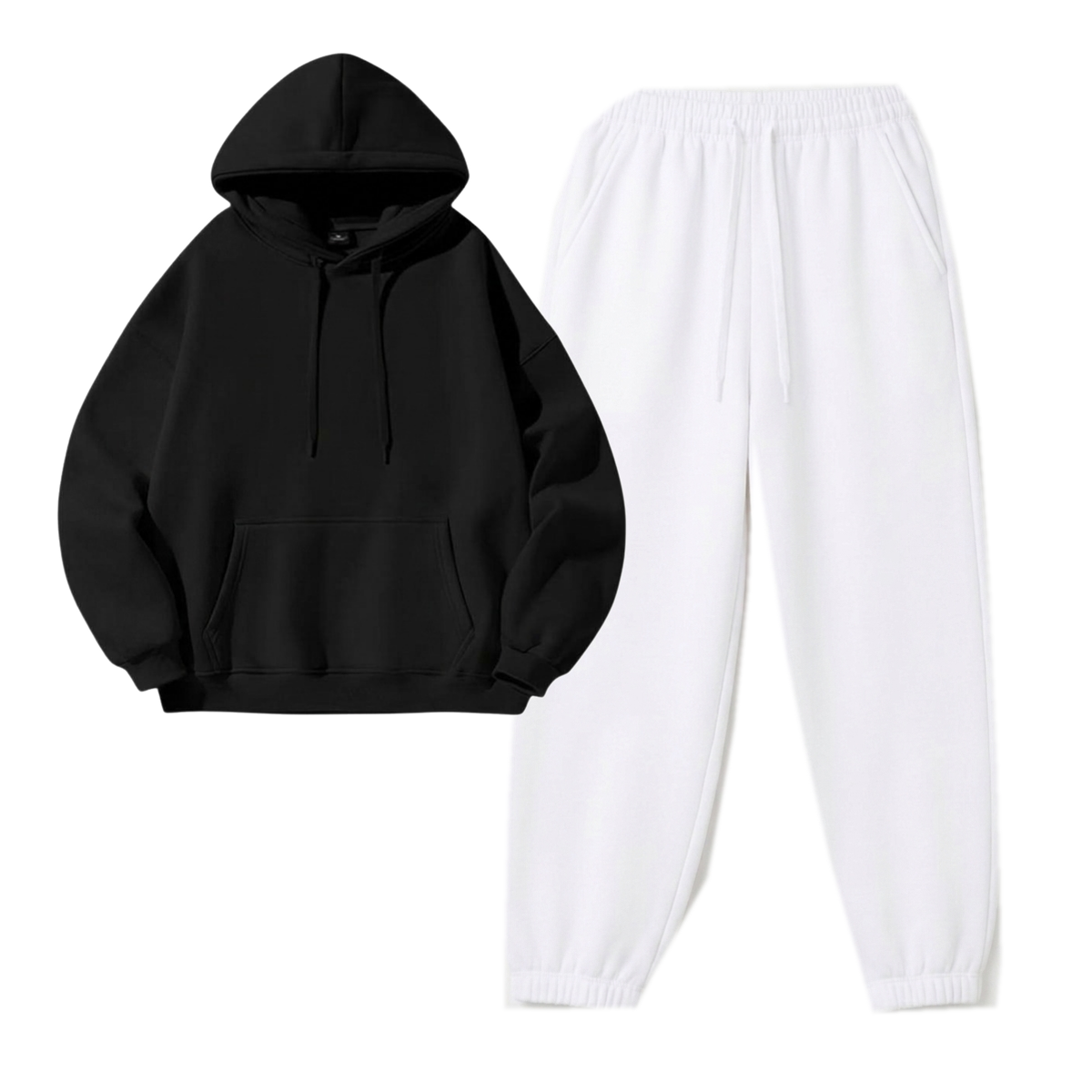White Sweatpant With Hoodie