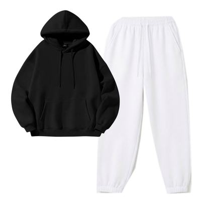 White Sweatpant With Hoodie