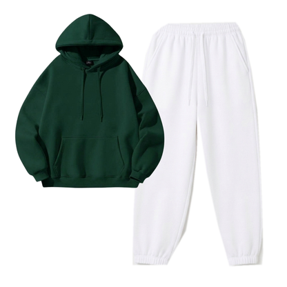 White Sweatpant With Hoodie