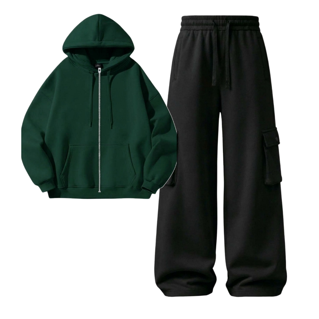 Black Cargo With Zipper