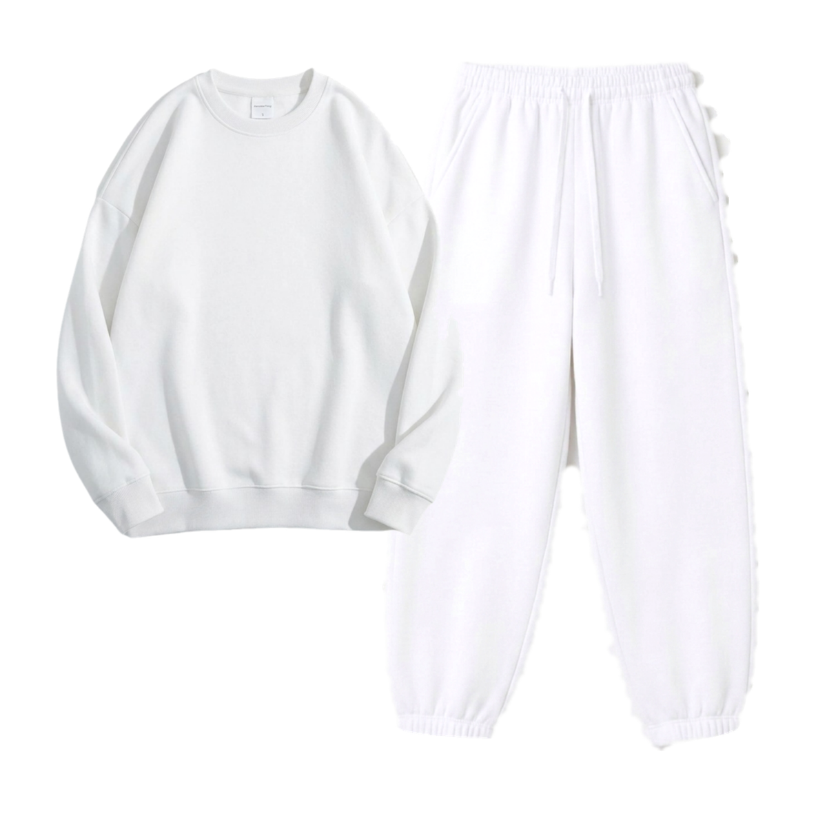 White Sweatpant With Sweatshirt