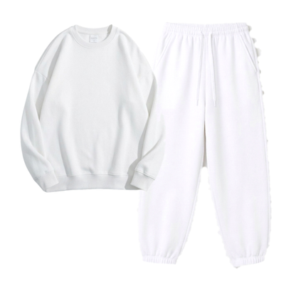 White Sweatpant With Sweatshirt
