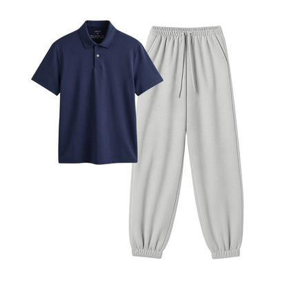 Lightgrey Sweatpant With Polo