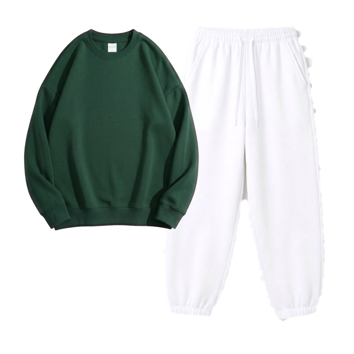 White Sweatpant With Sweatshirt