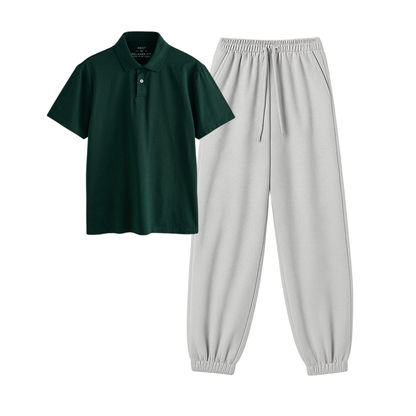 Lightgrey Sweatpant With Polo