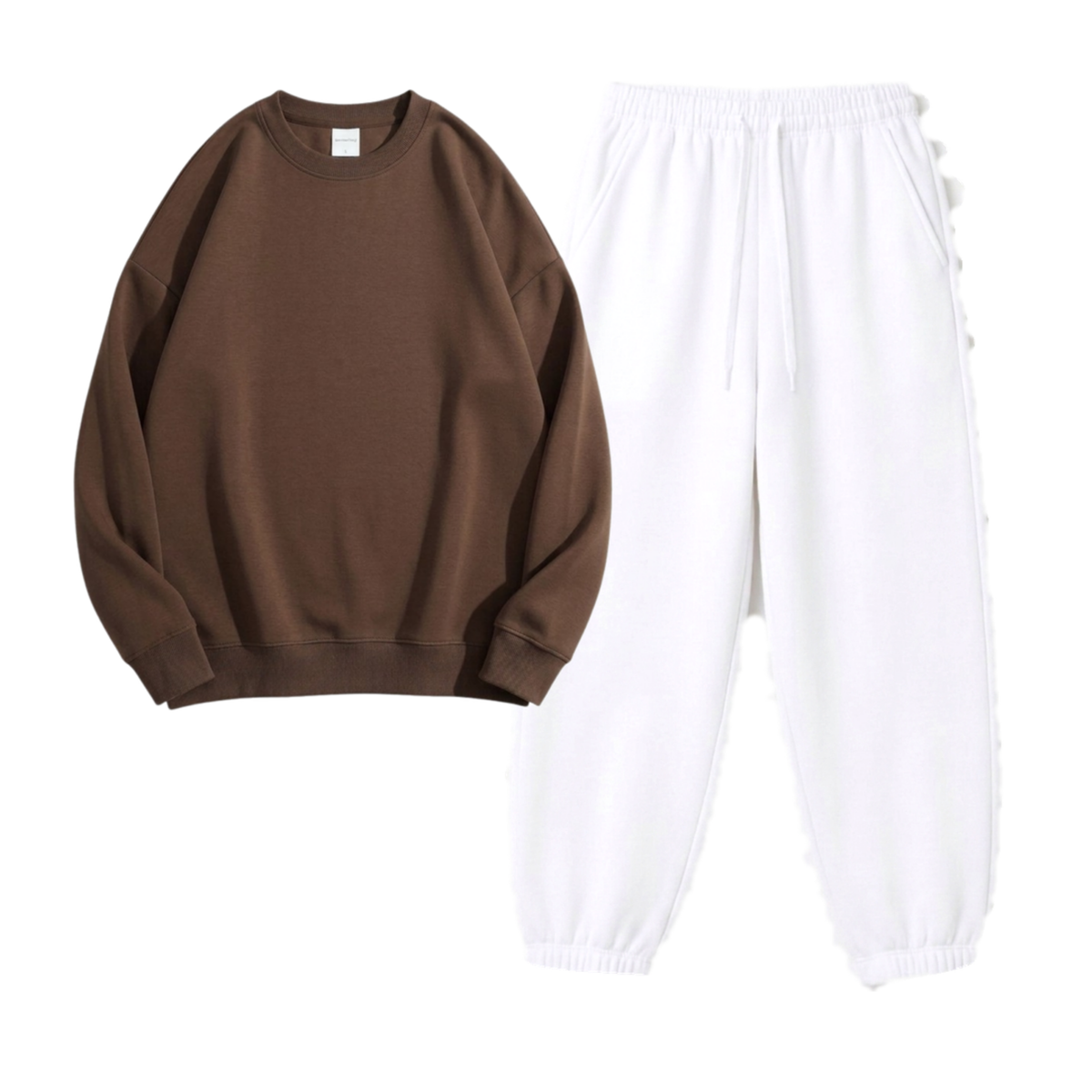 White Sweatpant With Sweatshirt