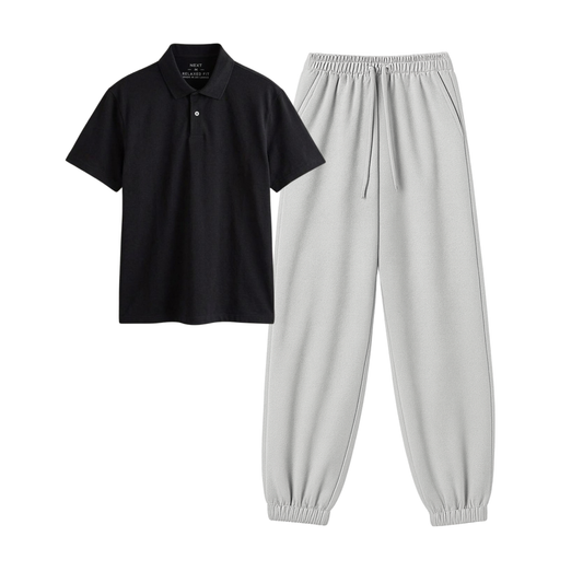 Lightgrey Sweatpant With Polo