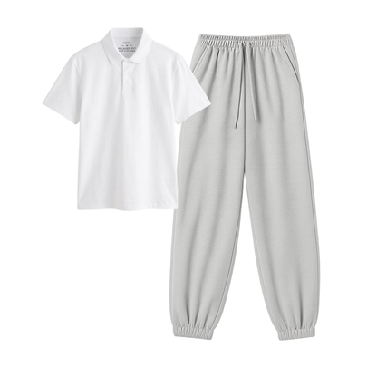 Lightgrey Sweatpant With Polo