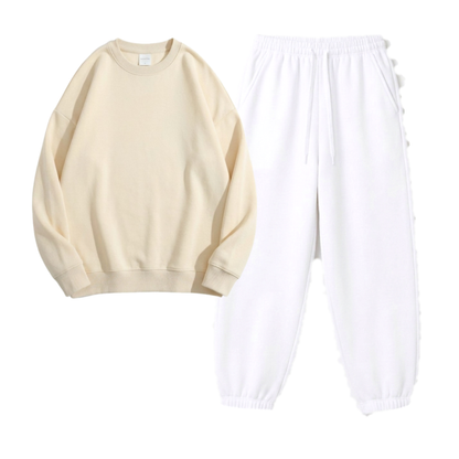 White Sweatpant With Sweatshirt
