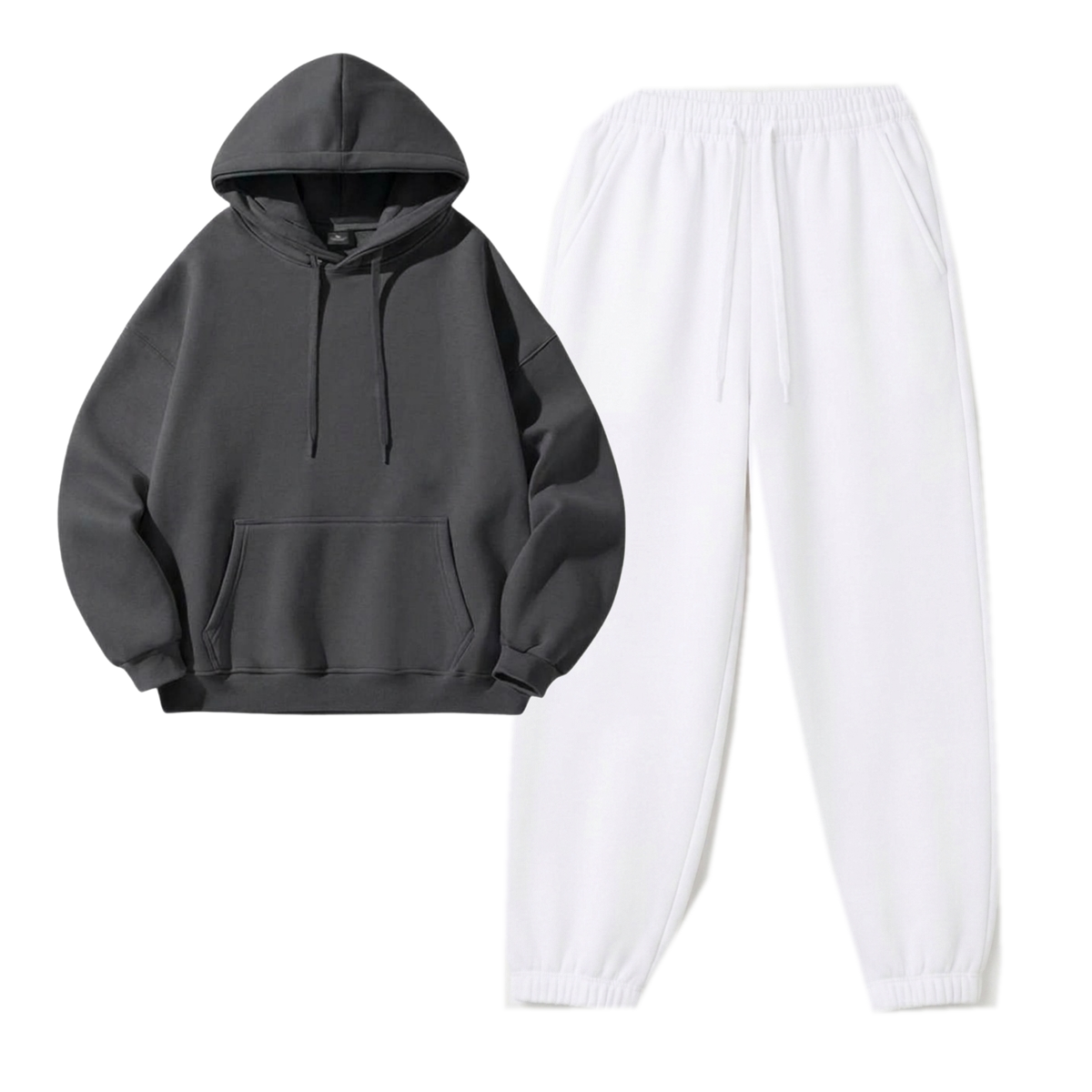 White Sweatpant With Hoodie