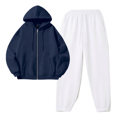 White Sweatpant With Zipper