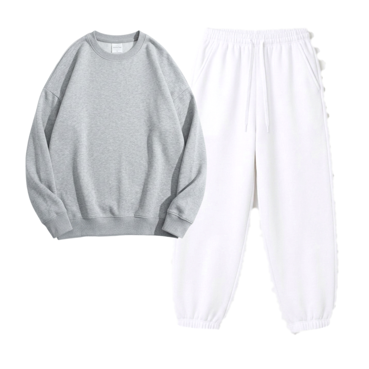 White Sweatpant With Sweatshirt