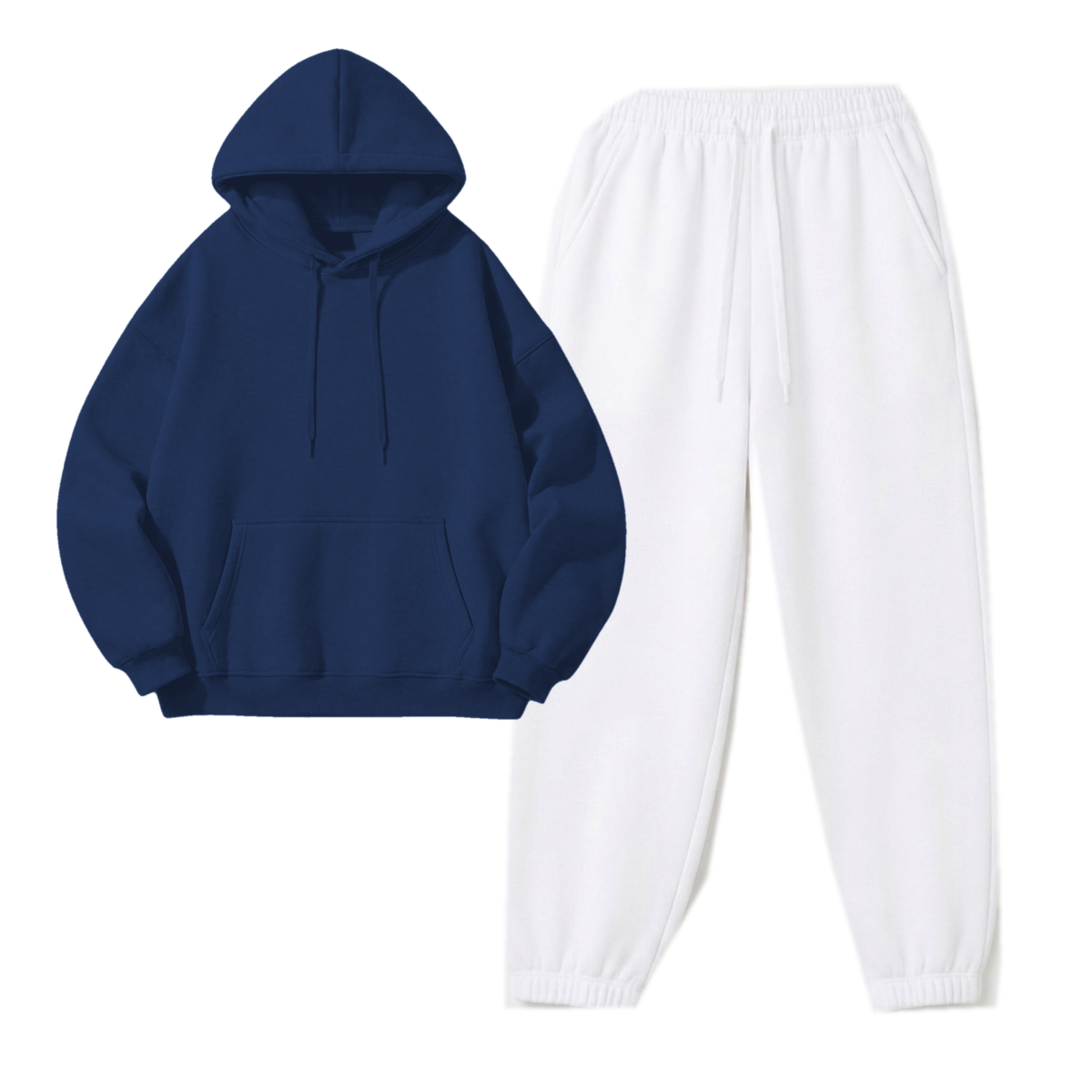 White Sweatpant With Hoodie