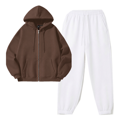 White Sweatpant With Zipper