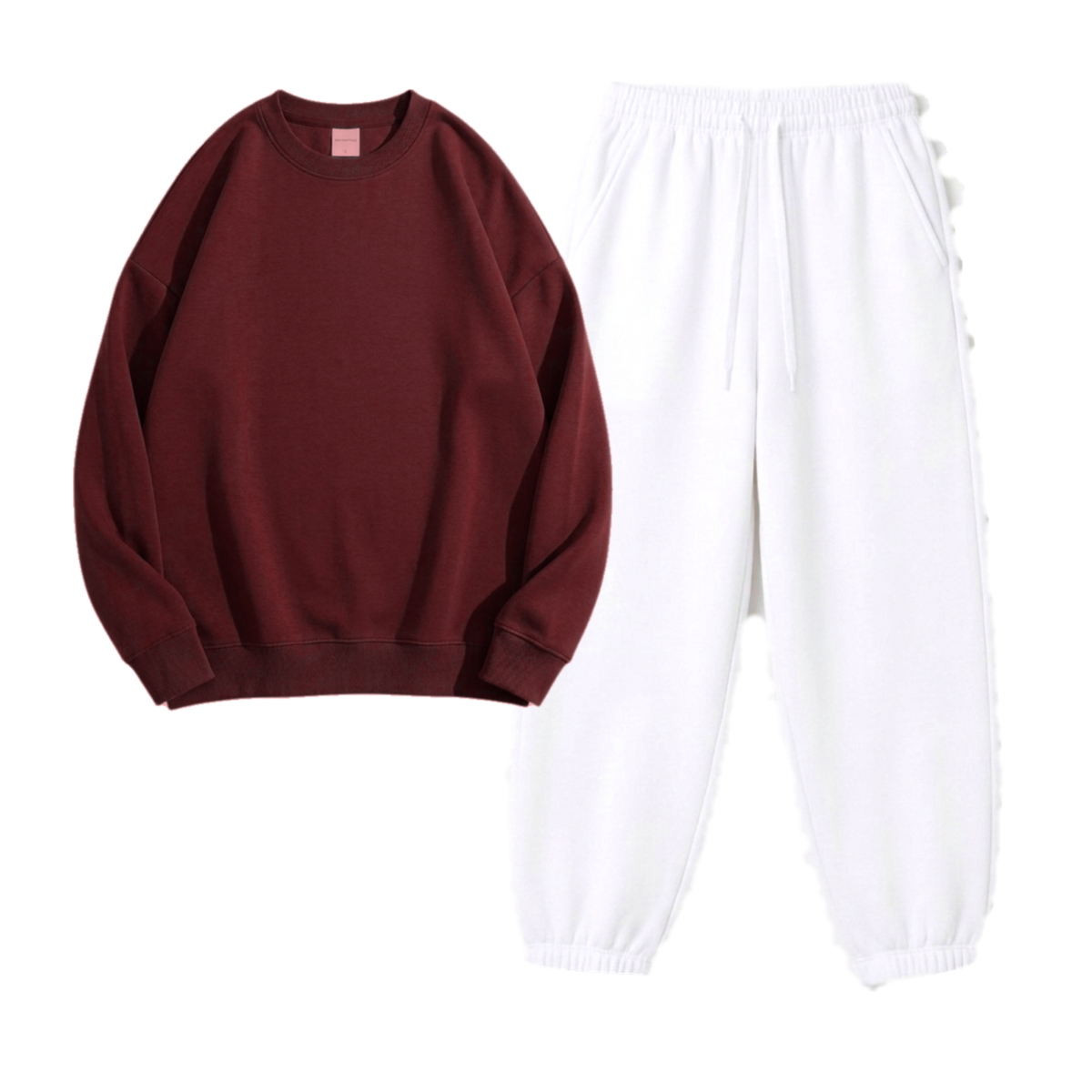 White Sweatpant With Sweatshirt