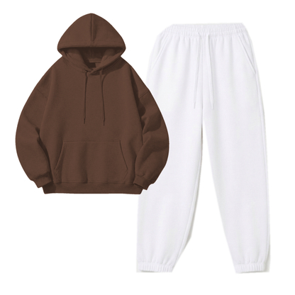 White Sweatpant With Hoodie