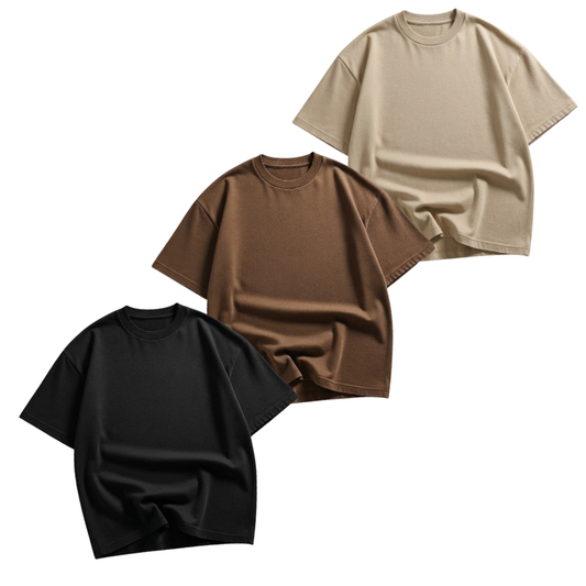 Pack Of 3 Oversized Drop Shoulder T-Shirt