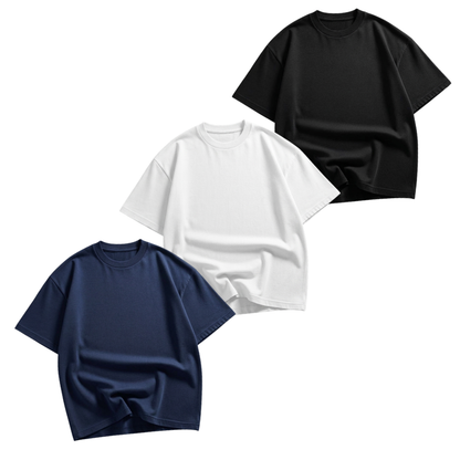 Pack Of 3 Oversized Drop Shoulder T-Shirt