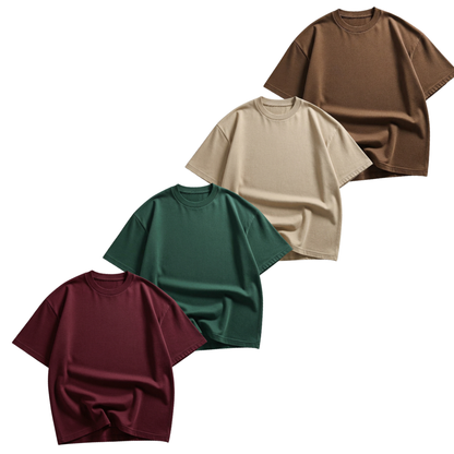 Pack Of 4 Oversized Drop Shoulder T-Shirt
