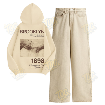 Baggy Jeans With Brooklyn 1898 Hoodie