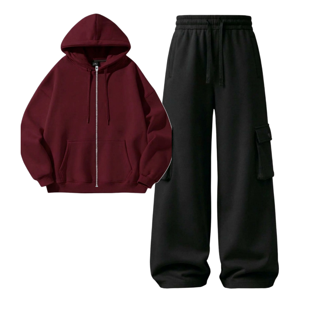 Black Cargo With Zipper