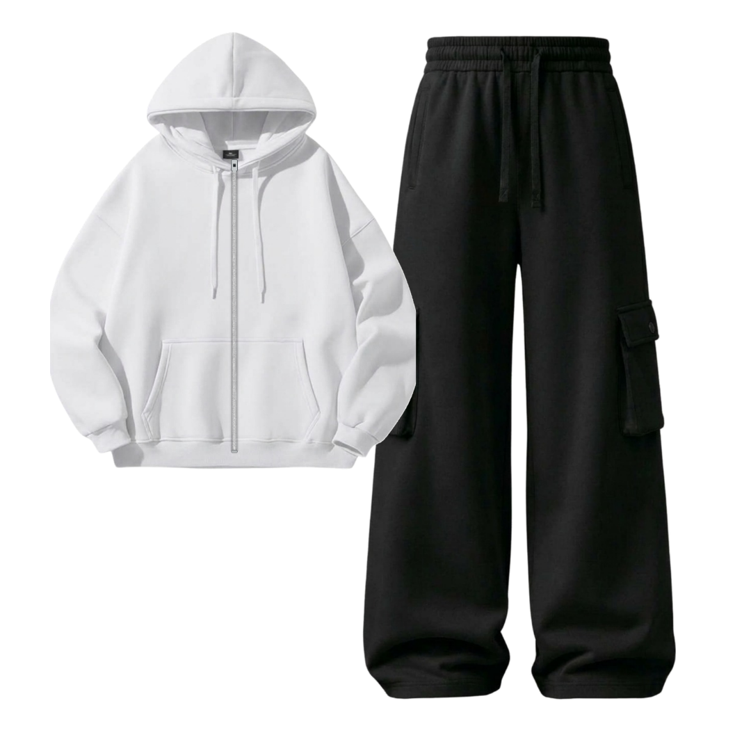 Black Cargo With Zipper