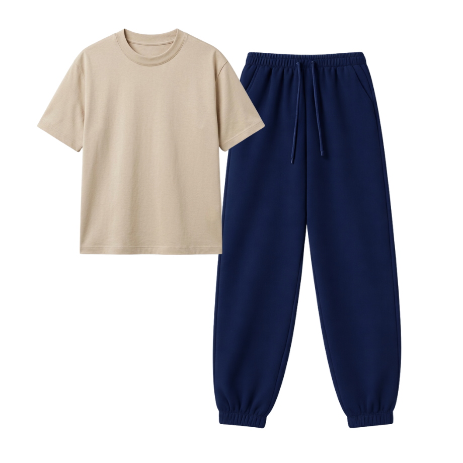 Navyblue Sweatpant With Regular T-Shirt